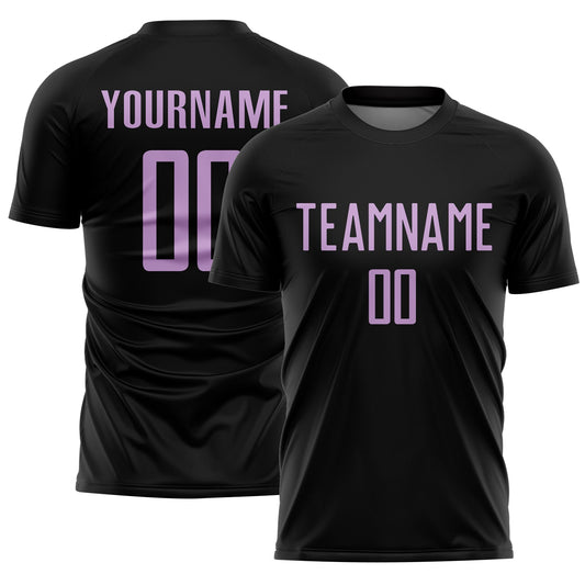 Custom Black Light Purple Sublimation Soccer Uniform Jersey - Sky-Custom