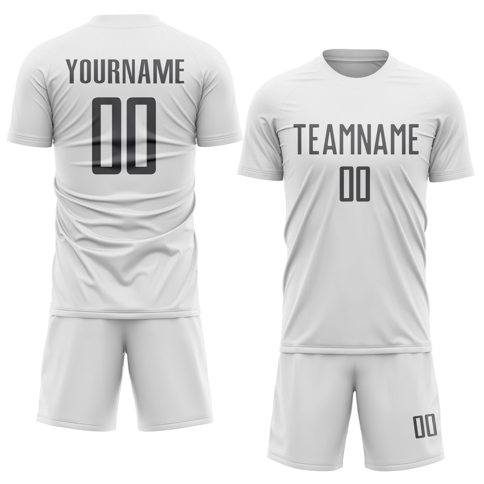 Custom White Steel Gray Sublimation Soccer Uniform Jersey - Sky-Custom