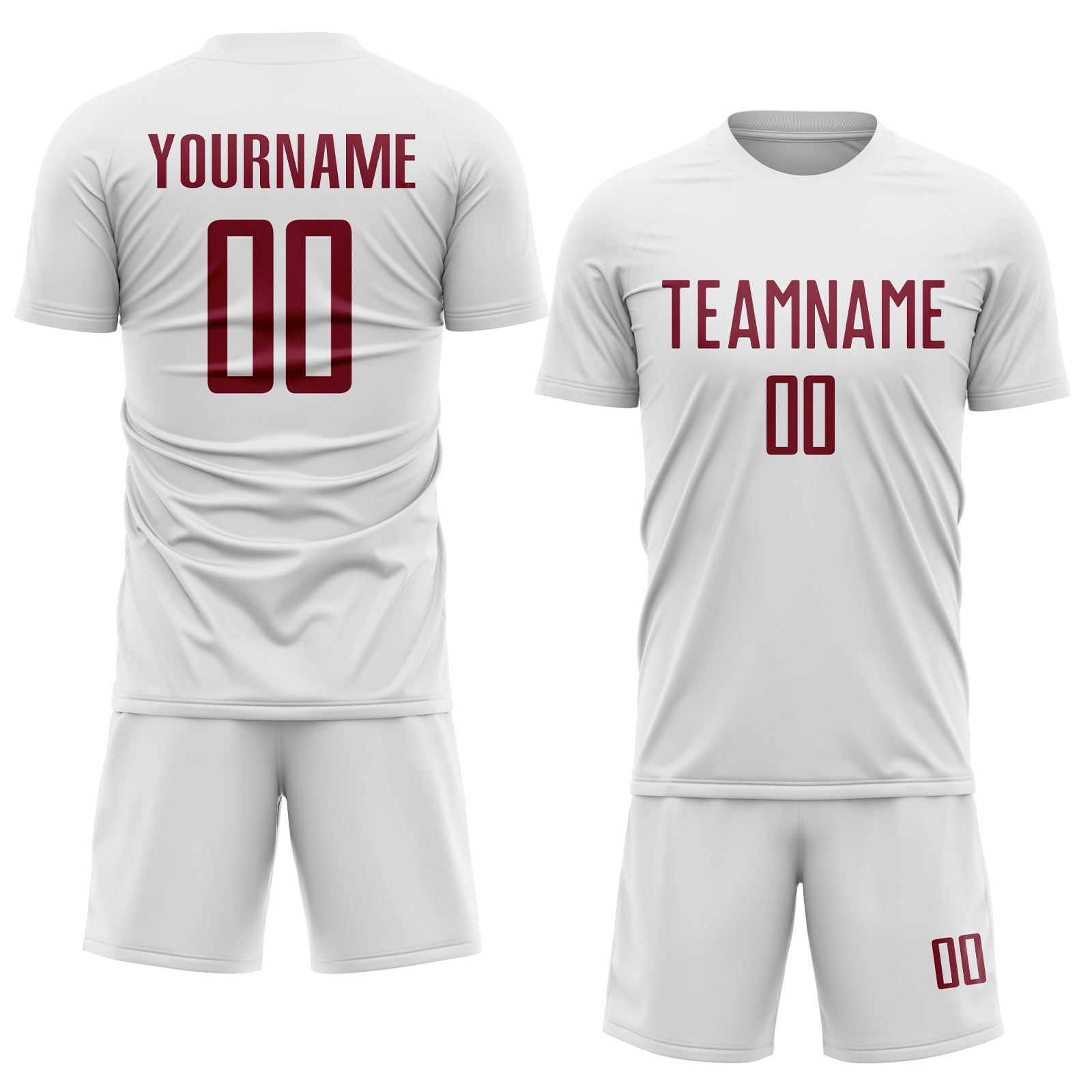 Custom White Crimson Sublimation Soccer Uniform Jersey - Sky-Custom