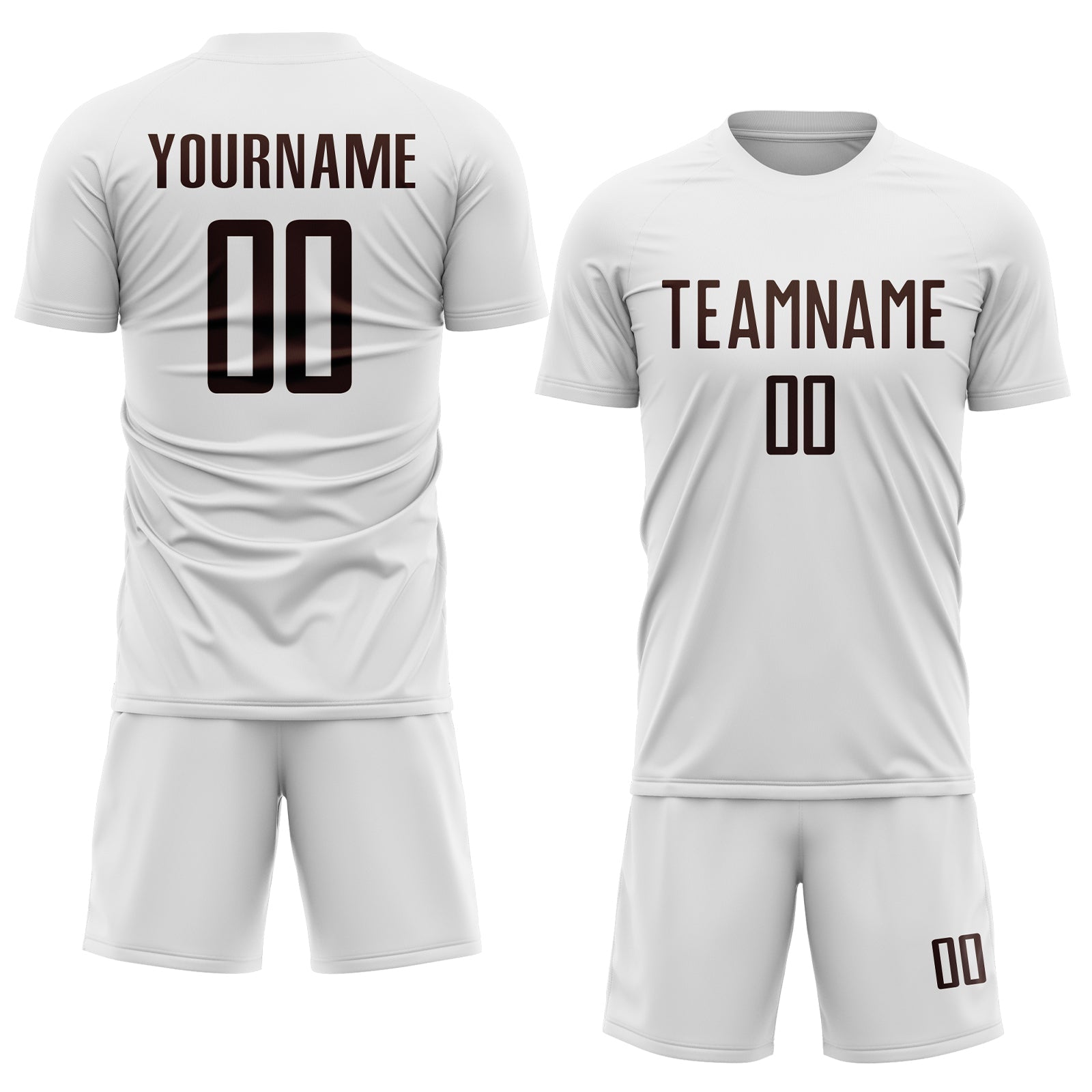 Custom White Brown Sublimation Soccer Uniform Jersey - Sky-Custom