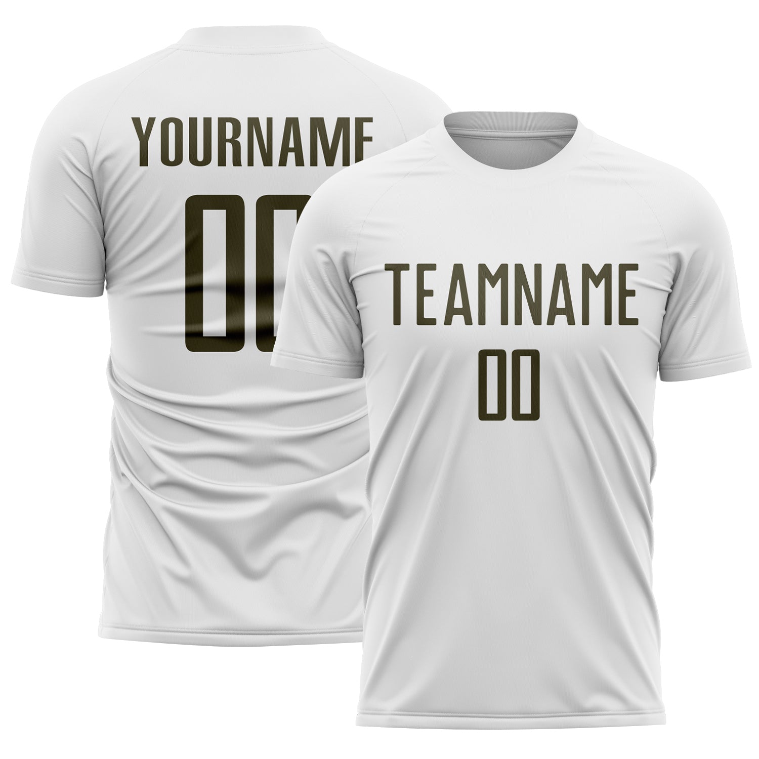Custom White Olive Sublimation Soccer Uniform Jersey - Sky-Custom