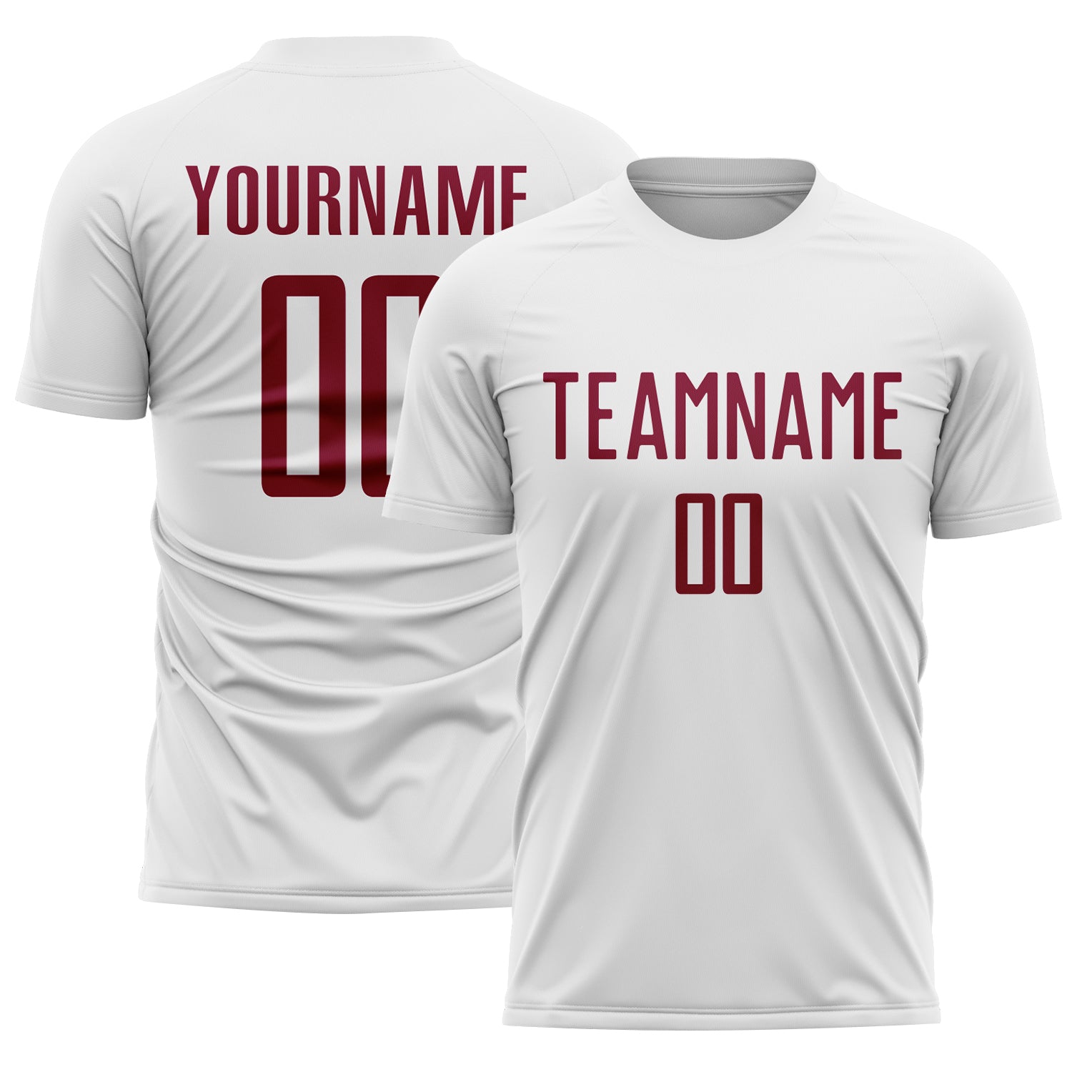 Custom White Maroon Sublimation Soccer Uniform Jersey - Sky-Custom