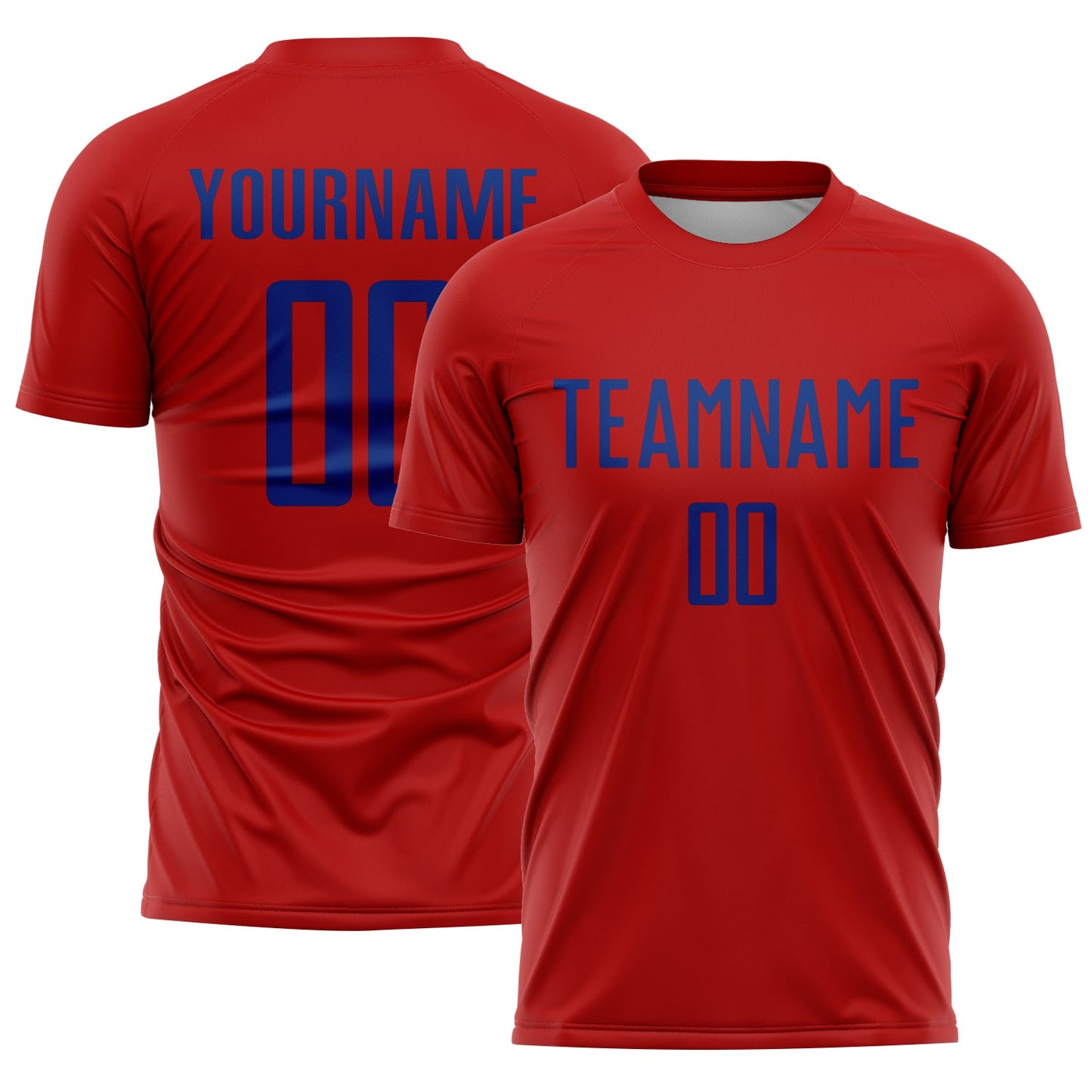 Custom Red Royal Sublimation Soccer Uniform Jersey - Sky-Custom