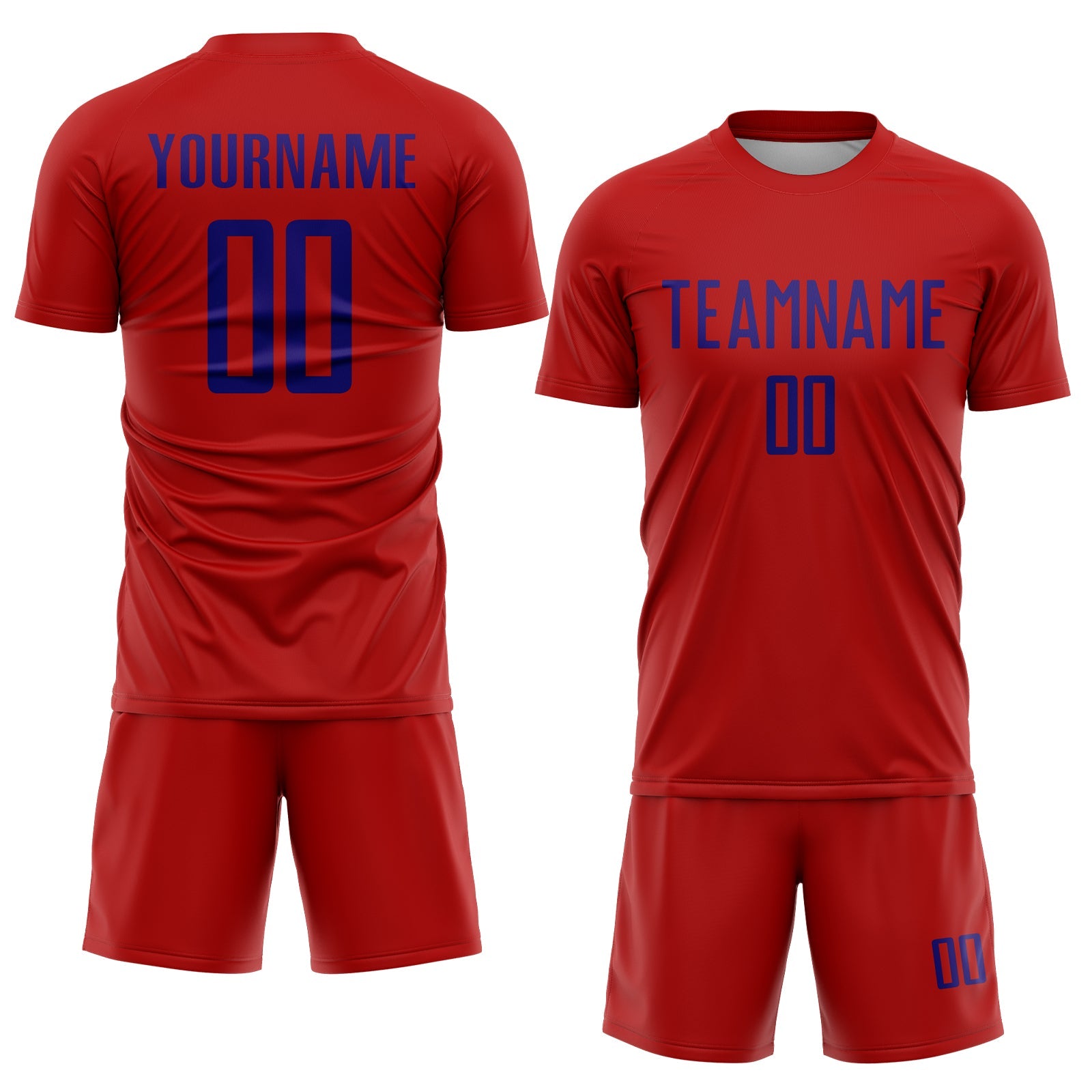 Custom Red Dark Purple Sublimation Soccer Uniform Jersey - Sky-Custom