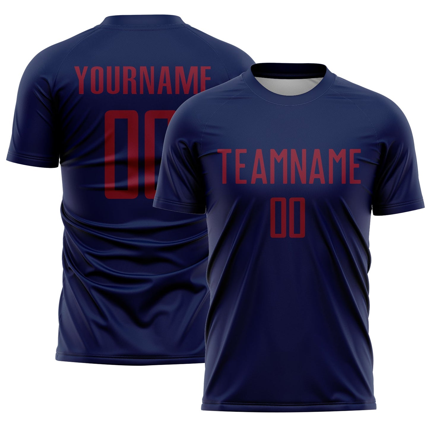 Custom Navy Crimson Sublimation Soccer Uniform Jersey - Sky-Custom