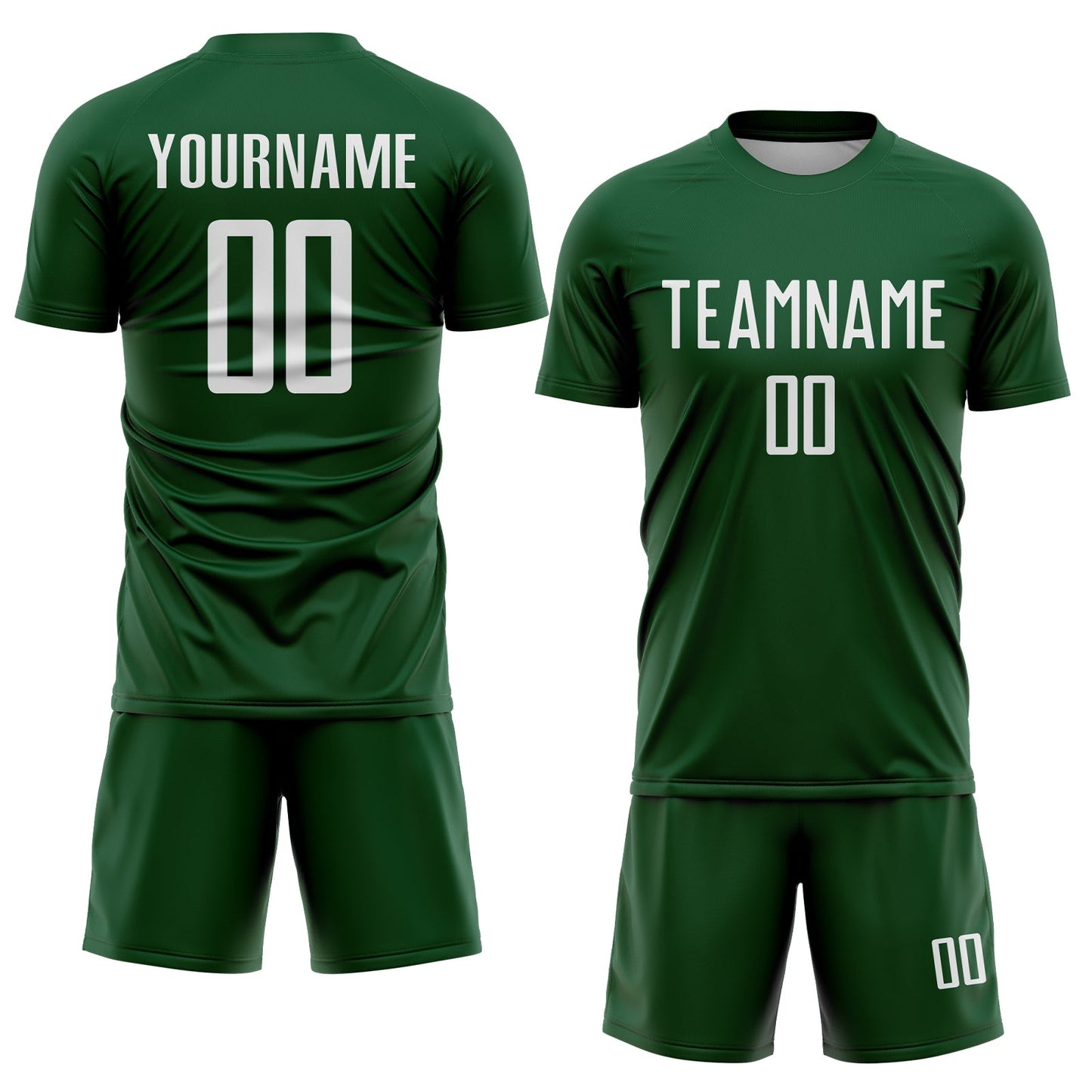 Custom Green White Sublimation Soccer Uniform Jersey - Sky-Custom