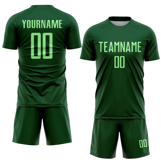 Custom Green Pea Green Sublimation Soccer Uniform Jersey - Sky-Custom