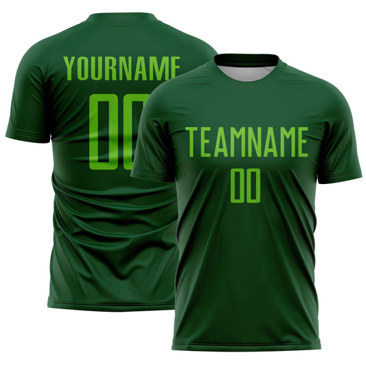 Custom Green Aurora Green Sublimation Soccer Uniform Jersey - Sky-Custom