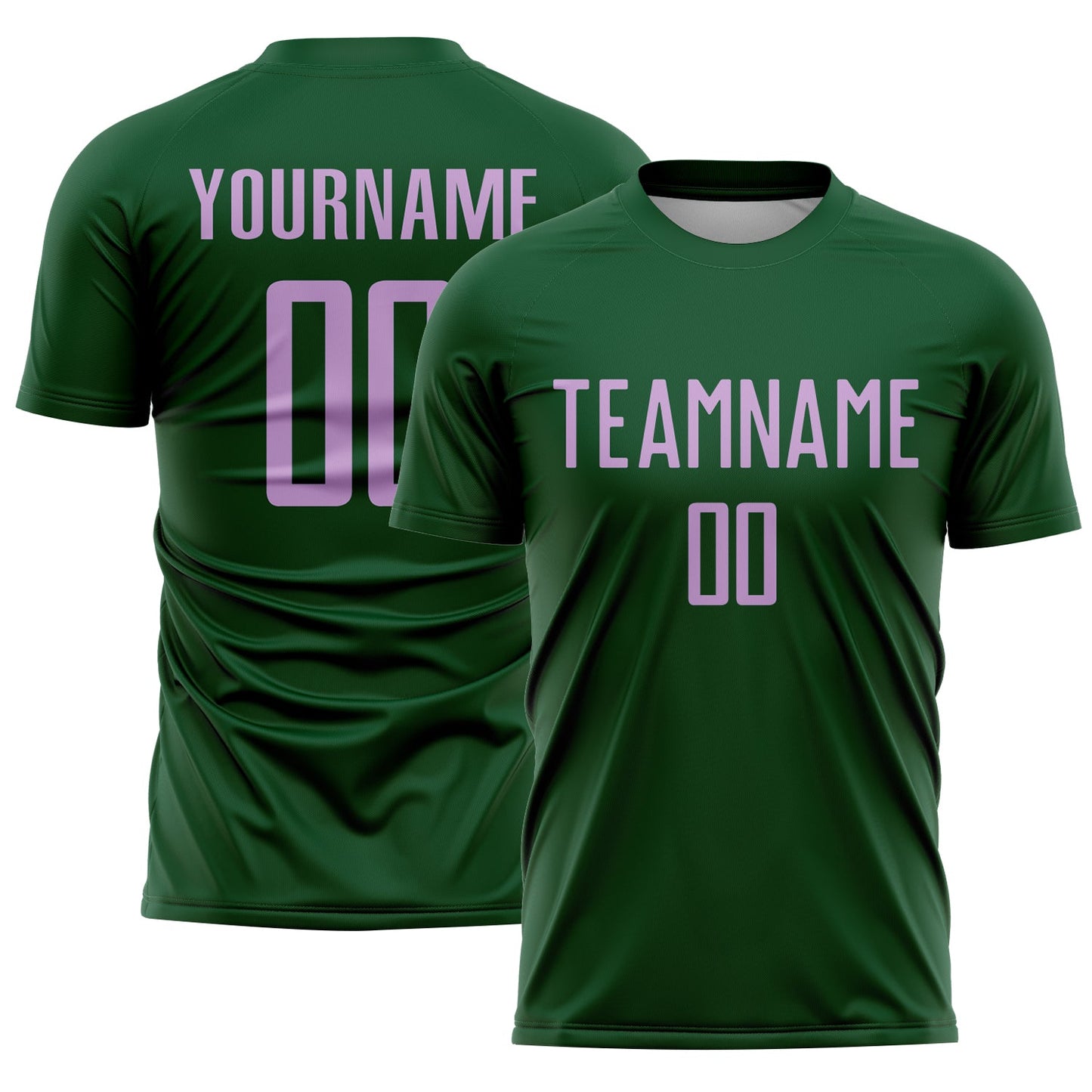 Custom Green Light Purple Sublimation Soccer Uniform Jersey - Sky-Custom
