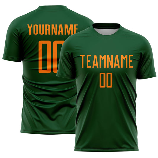 Custom Green Bay Orange Sublimation Soccer Uniform Jersey - Sky-Custom