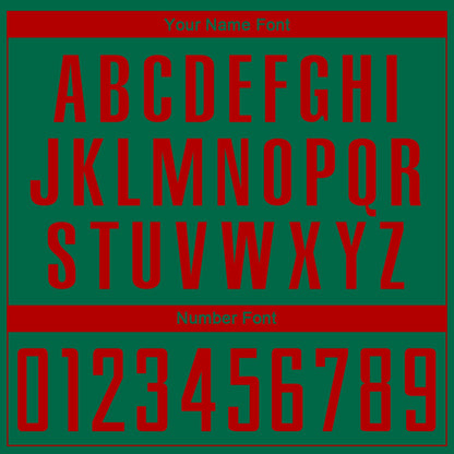 Custom Kelly Green Red Sublimation Soccer Uniform Jersey - Sky-Custom