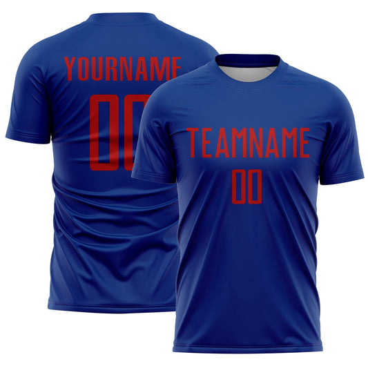 Custom Royal Red Sublimation Soccer Uniform Jersey - Sky-Custom