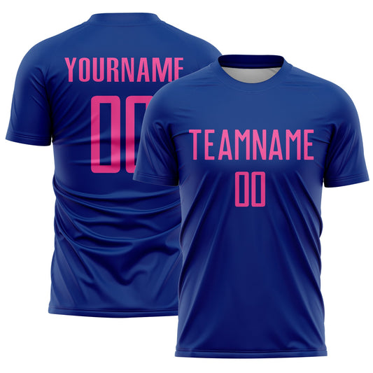 Custom Royal Pink Sublimation Soccer Uniform Jersey - Sky-Custom
