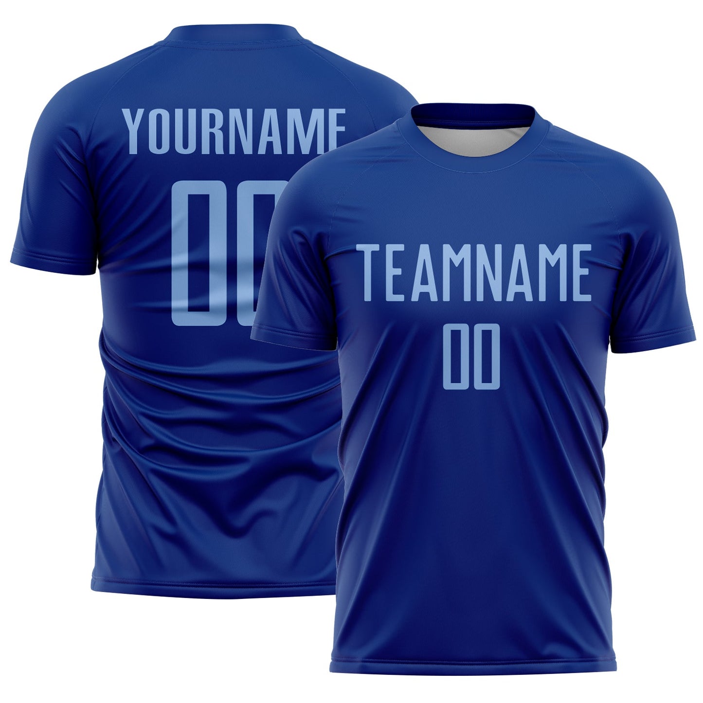 Custom Royal Light Blue Sublimation Soccer Uniform Jersey - Sky-Custom