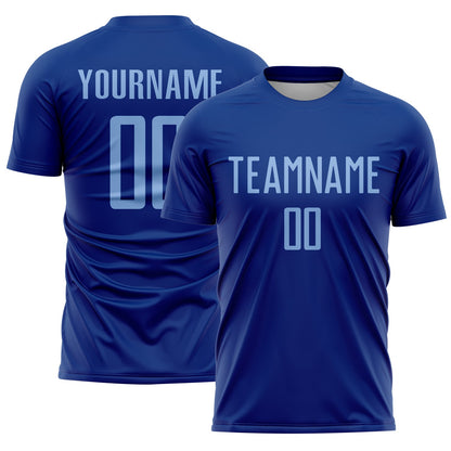 Custom Royal Light Blue Sublimation Soccer Uniform Jersey - Sky-Custom