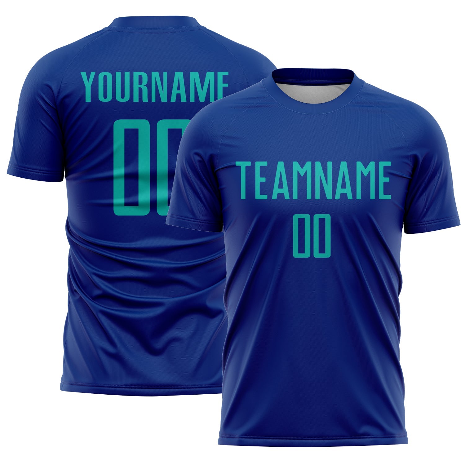 Custom Royal Aqua Sublimation Soccer Uniform Jersey - Sky-Custom