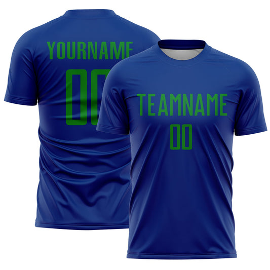 Custom Royal Grass Green Sublimation Soccer Uniform Jersey - Sky-Custom