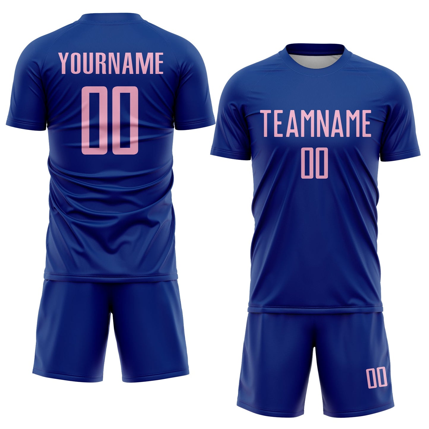 Custom Royal Light Pink Sublimation Soccer Uniform Jersey - Sky-Custom