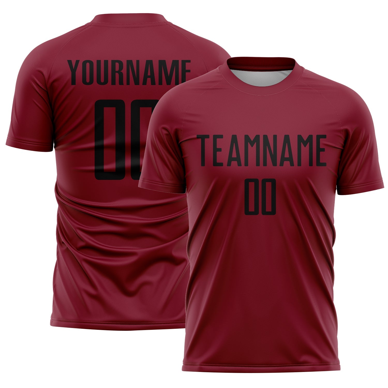 Custom Crimson Black Sublimation Soccer Uniform Jersey - Sky-Custom