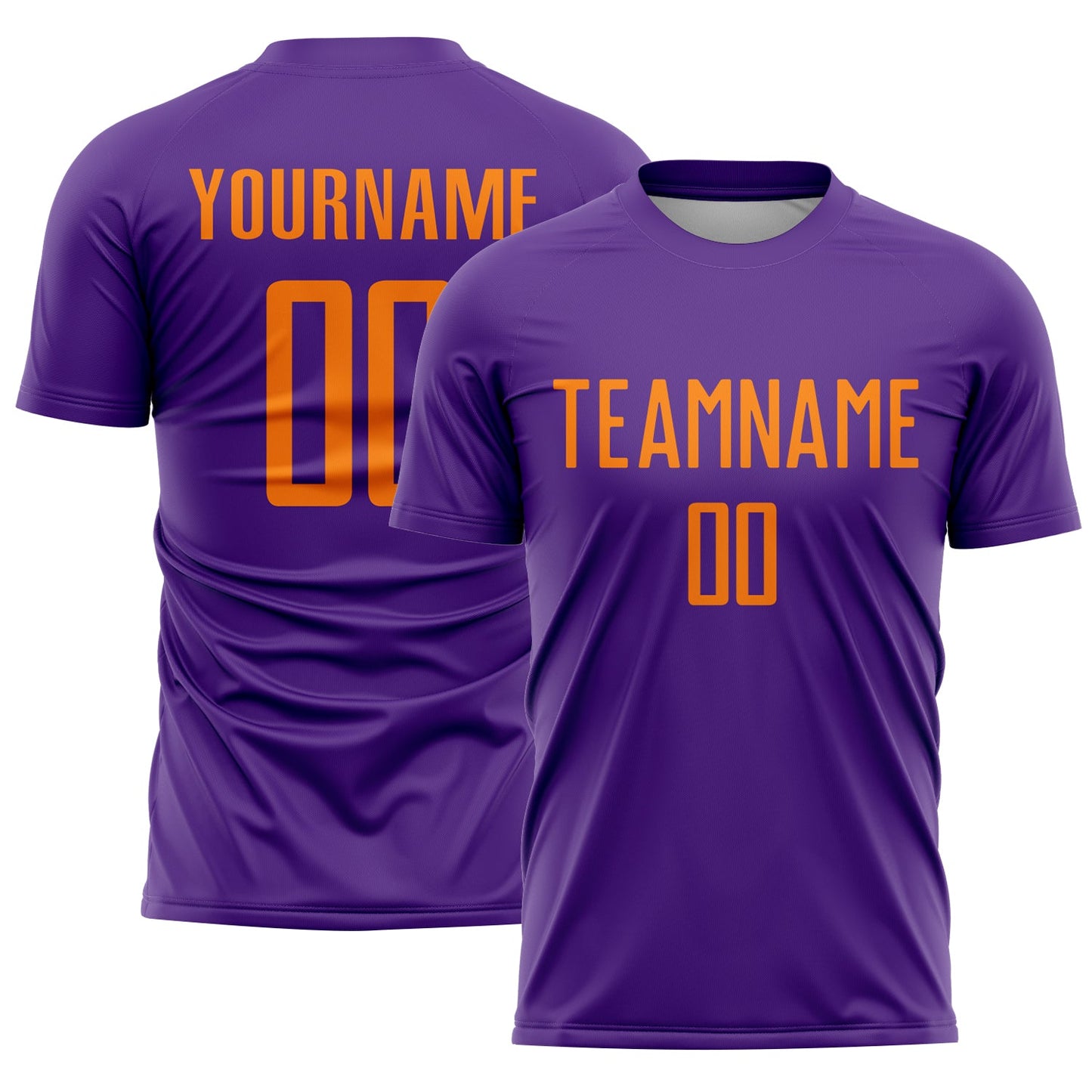 Custom Purple Bay Orange Sublimation Soccer Uniform Jersey - Sky-Custom