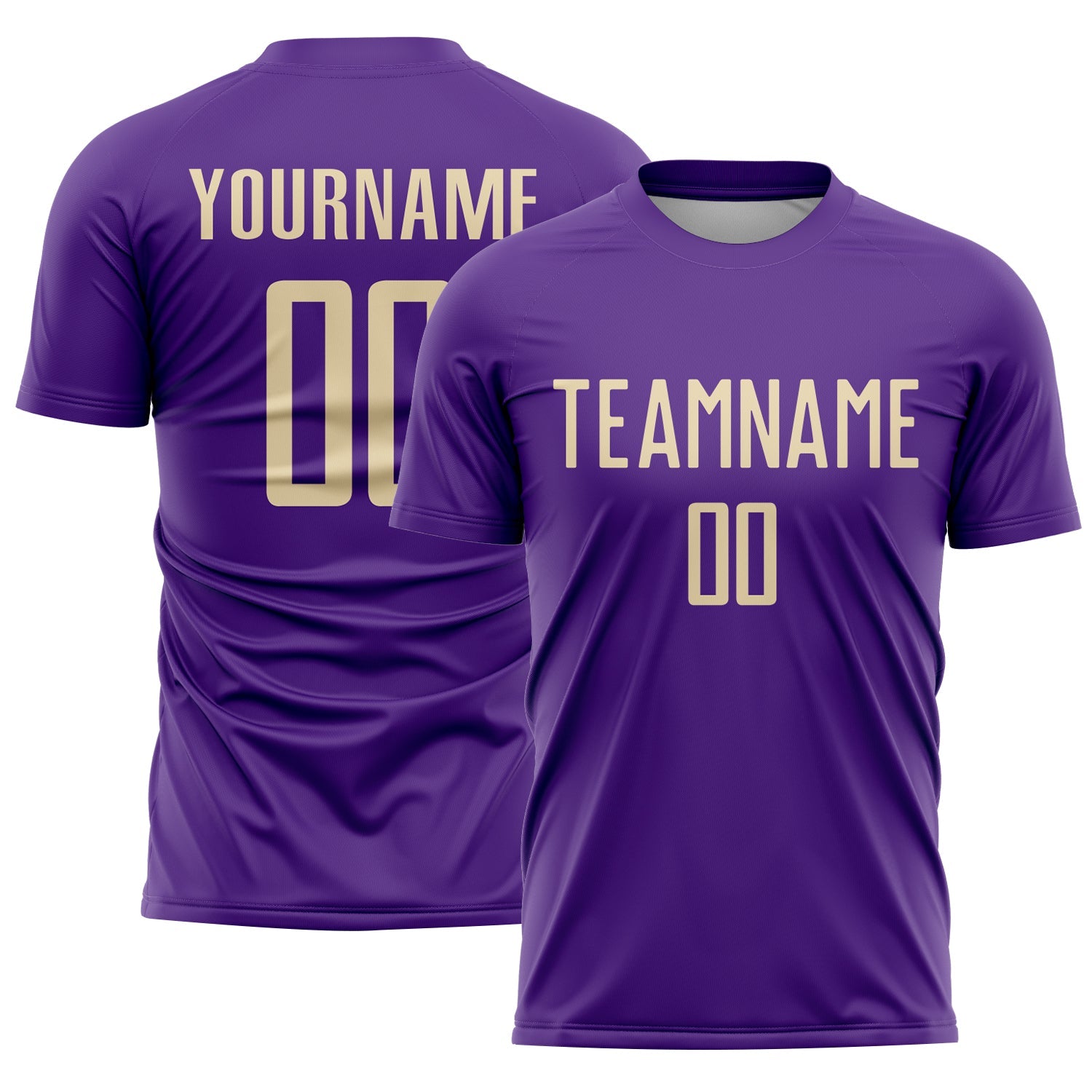Custom Purple Cream Sublimation Soccer Uniform Jersey - Sky-Custom