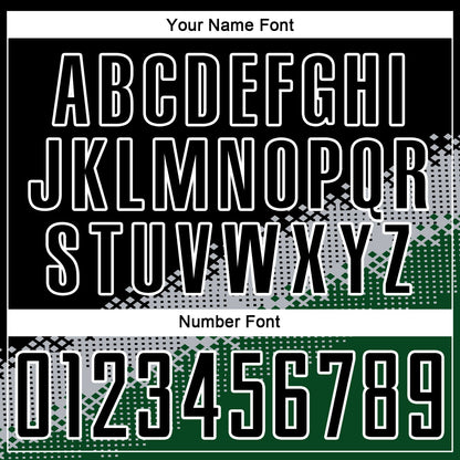 Custom Black Gray-Green Gradient Geometric Shape Sublimation Soccer Uniform Jersey - Sky-Custom