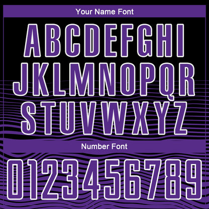 Custom Black Purple-White Gradient Line Sublimation Soccer Uniform Jersey - Sky-Custom