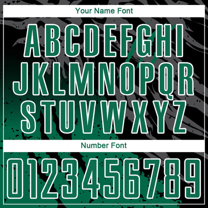 Custom Black Kelly Green-White Gradient Scratch Splash Sublimation Soccer Uniform Jersey - Sky-Custom