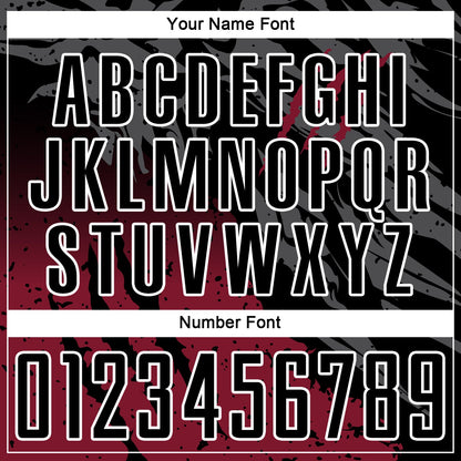 Custom Black Crimson-White Gradient Scratch Splash Sublimation Soccer Uniform Jersey - Sky-Custom