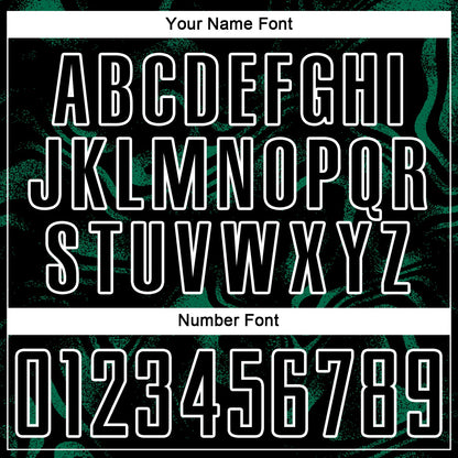 Custom Black Kelly Green-White Abstract Liquid Sublimation Soccer Uniform Jersey - Sky-Custom