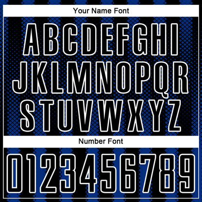 Custom Black Royal-White Geometric Shape Sublimation Soccer Uniform Jersey - Sky-Custom