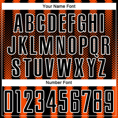 Custom Black Orange-White Geometric Shape Sublimation Soccer Uniform Jersey - Sky-Custom