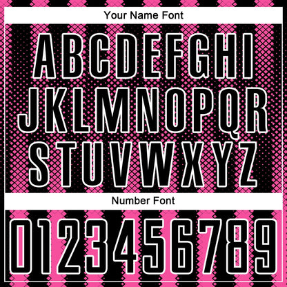 Custom Black Pink-White Geometric Shape Sublimation Soccer Uniform Jersey - Sky-Custom