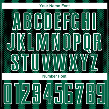 Custom Black Kelly Green-White Geometric Shape Sublimation Soccer Uniform Jersey - Sky-Custom