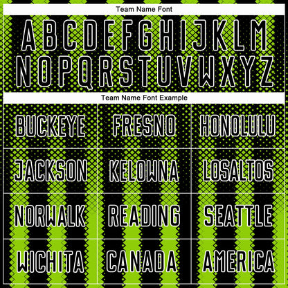Custom Black Neon Green-White Geometric Shape Sublimation Soccer Uniform Jersey - Sky-Custom