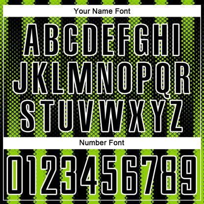 Custom Black Neon Green-White Geometric Shape Sublimation Soccer Uniform Jersey - Sky-Custom
