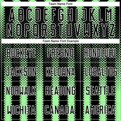 Custom Black Pea Green-White Geometric Shape Sublimation Soccer Uniform Jersey - Sky-Custom