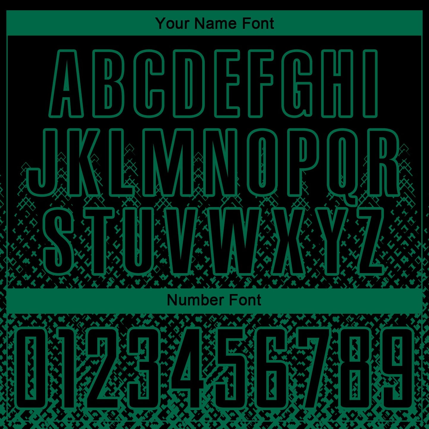 Custom Black Kelly Green Geometric Shape Sublimation Soccer Uniform Jersey - Sky-Custom