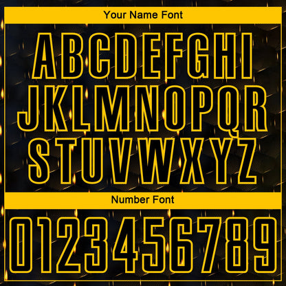 Custom Black Yellow Geometric Shape Sublimation Soccer Uniform Jersey - Sky-Custom