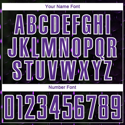 Custom Black Purple-White Geometric Shape Sublimation Soccer Uniform Jersey - Sky-Custom