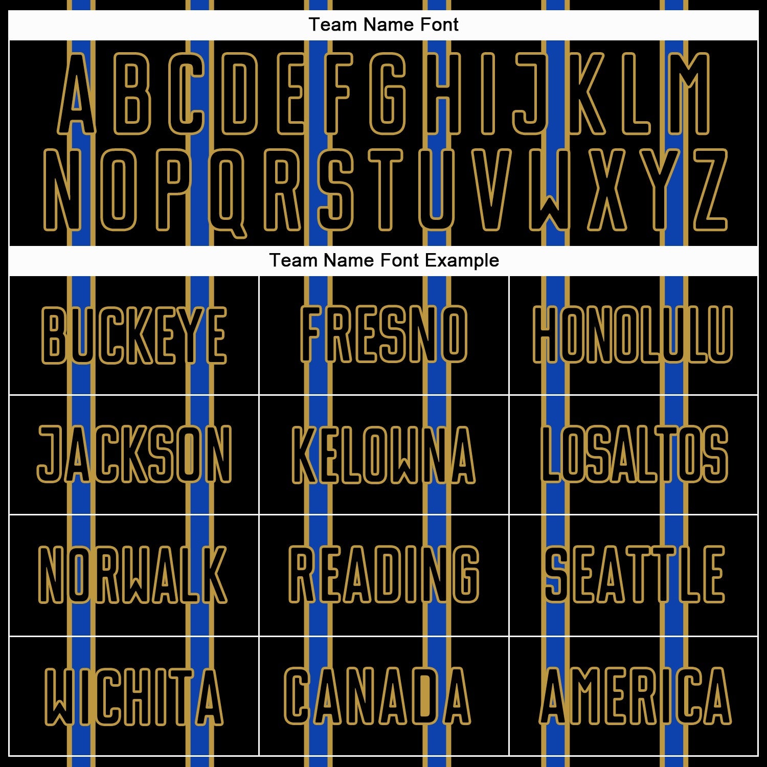 Custom Black Thunder Blue-Old Gold Stripe Line Sublimation Soccer Uniform Jersey - Sky-Custom