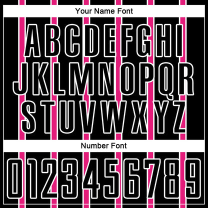 Custom Black Hot Pink-White Stripe Line Sublimation Soccer Uniform Jersey - Sky-Custom