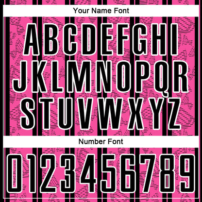 Custom Pink Black-White Stripe Line Sublimation Soccer Uniform Jersey - Sky-Custom