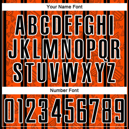 Custom Orange Black-White Stripe Line Sublimation Soccer Uniform Jersey - Sky-Custom