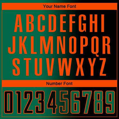 Custom Black Kelly Green-Orange Sublimation Gradient Fashion Soccer Uniform Jersey - Sky-Custom