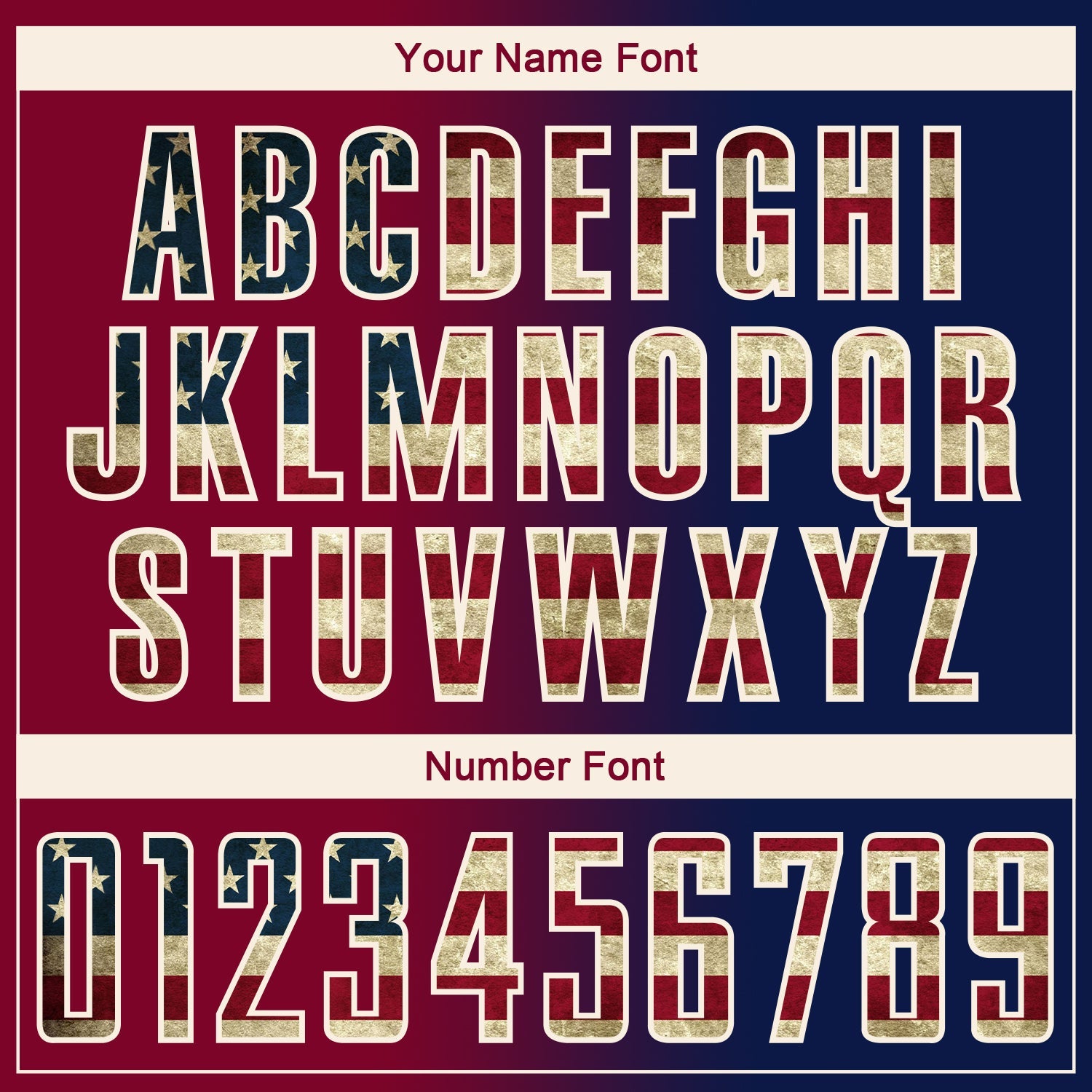 Custom Navy Vintage USA Flag Maroon-Cream Sublimation Gradient Fashion Soccer Uniform Jersey - Sky-Custom
