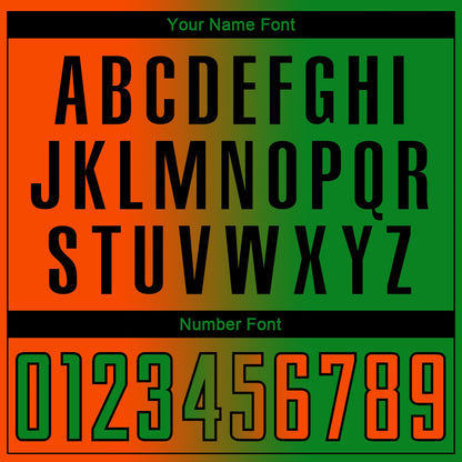 Custom Grass Green Orange-Black Sublimation Gradient Fashion Soccer Uniform Jersey - Sky-Custom