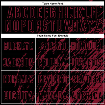 Custom Black Crimson Splash Sublimation Soccer Uniform Jersey - Sky-Custom