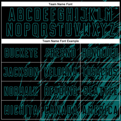 Custom Black Teal Splash Sublimation Soccer Uniform Jersey - Sky-Custom
