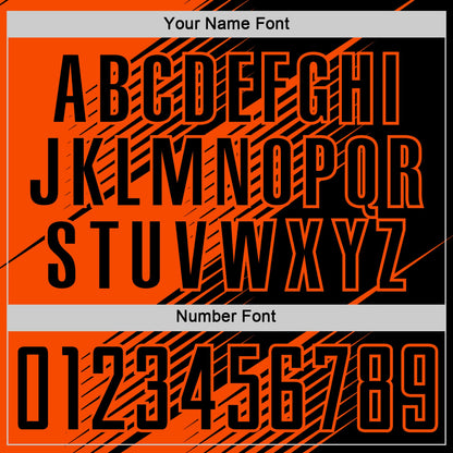 Custom Black Orange Line Sublimation Soccer Uniform Jersey - Sky-Custom
